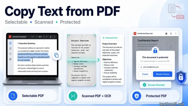 How to copy text from PDF