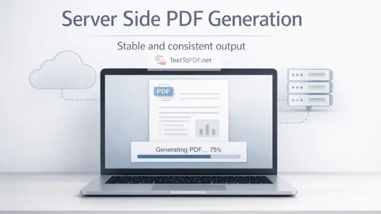 Server side PDF