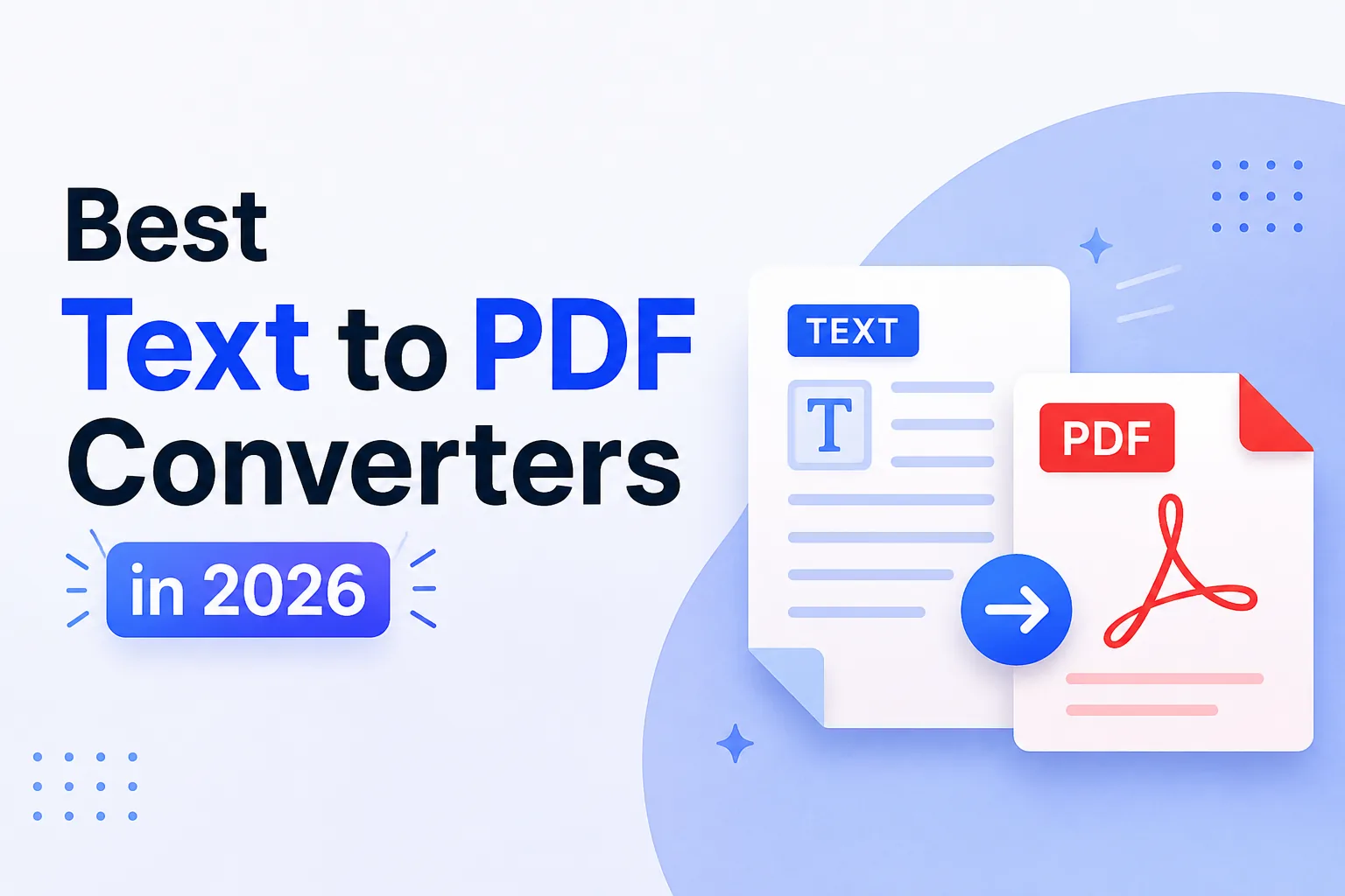 Best text-to-PDF converters comparison graphic for 2026