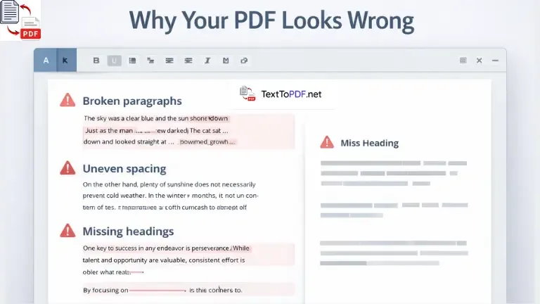 Most Common Text to PDF Problems