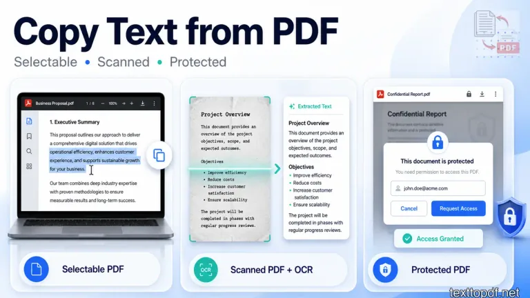 How to copy text from PDF