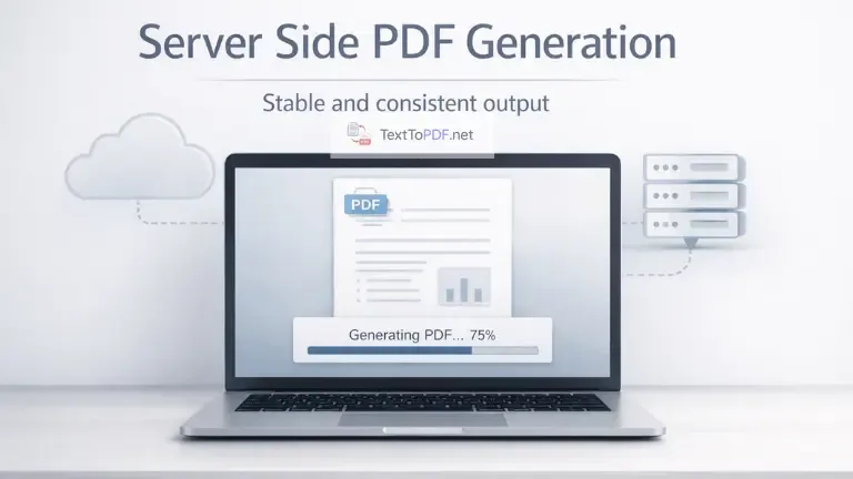 Server side PDF