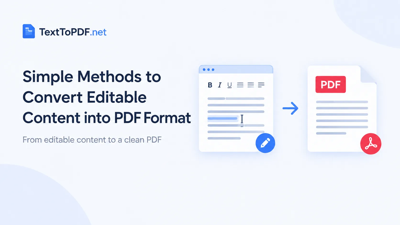 Editable document and PDF output shown side by side