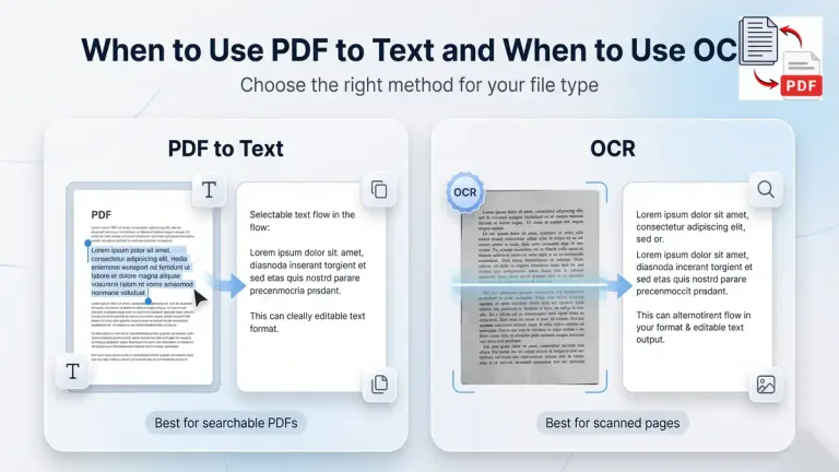 Direct PDF to Text with OCR for scanned files